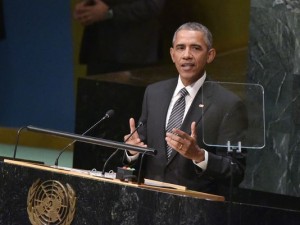 Obama speaks at UN September 2015.